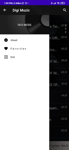 Android application Digi Muzic screenshort