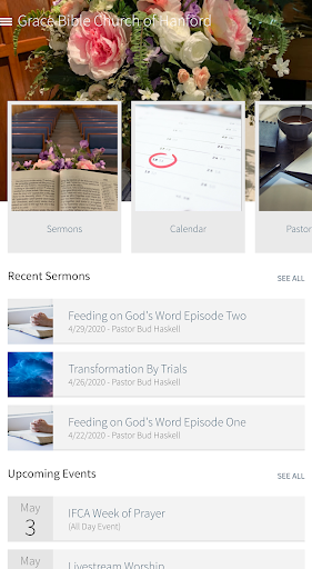 Android application Grace Bible Church of Hanford screenshort