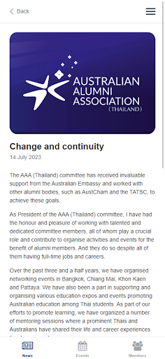 Aust Alumni Thailand - CONNECT Screen 3