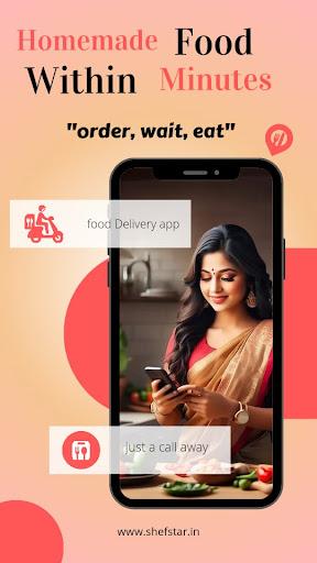 Android application shefstar: Food Delivery 24x7 screenshort