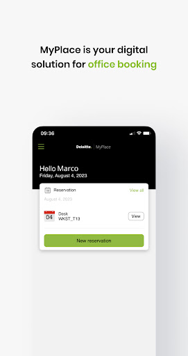 Android application Deloitte MyPlace screenshort