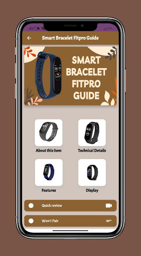 Android application Smart Bracelet Fitpro Guide screenshort