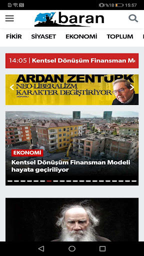 Android application Baran Dergisi screenshort