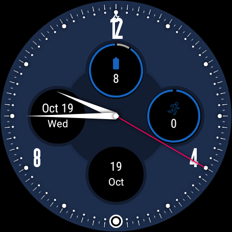 Android application Blue Watch Face screenshort