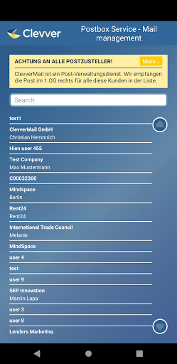 Android application ClevverBoard screenshort