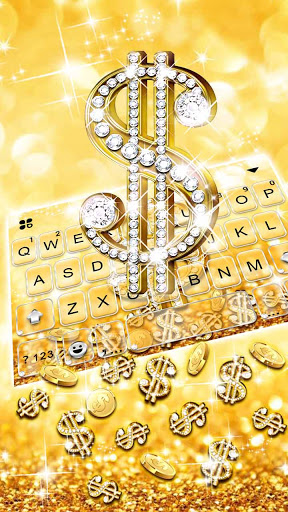 Android application Golden Dollar Gravity Keyboard screenshort