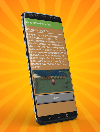 Android application Backpack Mod for MCPE screenshort