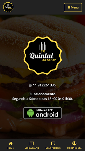 Android application Quintal do Sabor screenshort
