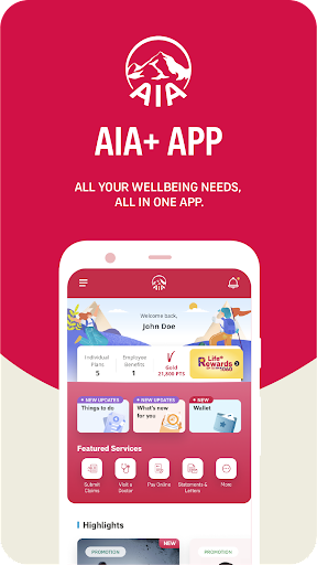 Android application AIA+ Malaysia screenshort