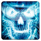 Neon Skull FBI Live Wallpaper icon
