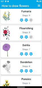 花の描きかた—HD+でステップバイステップ方式のチュートリア