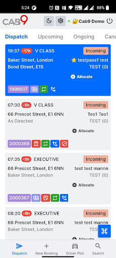 Cab9 Dispatch Screen 2