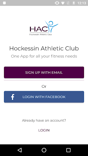 Android application Hockessin Athletic Club screenshort