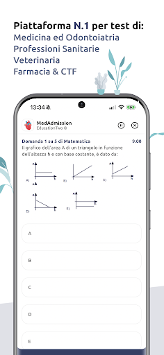 Android application MedAdmission - Test Medicina screenshort
