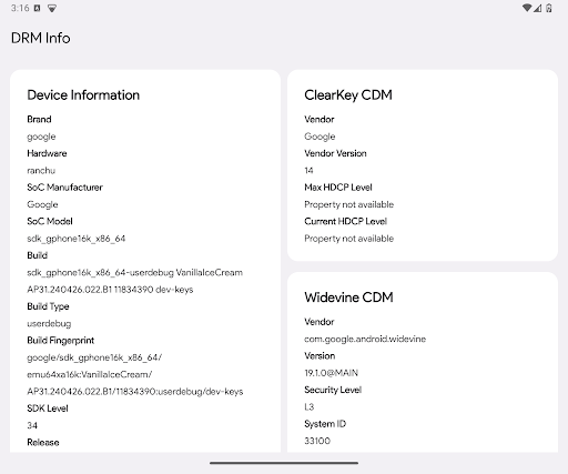 DRM Checker Widevine Tester