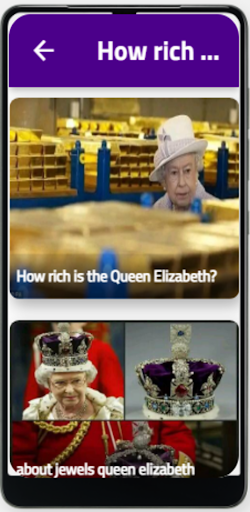 How rich is Queen Elizabeth؟ Screen 2