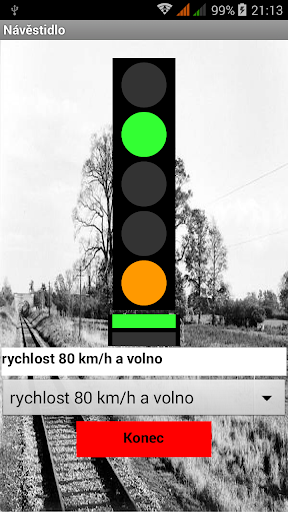 Android application Návěstidla screenshort