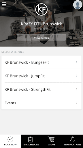 Android application Krazy Fit screenshort
