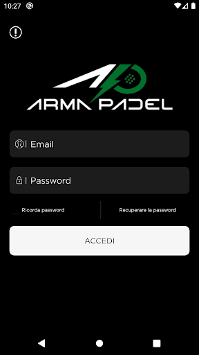 Android application Arma Padel screenshort
