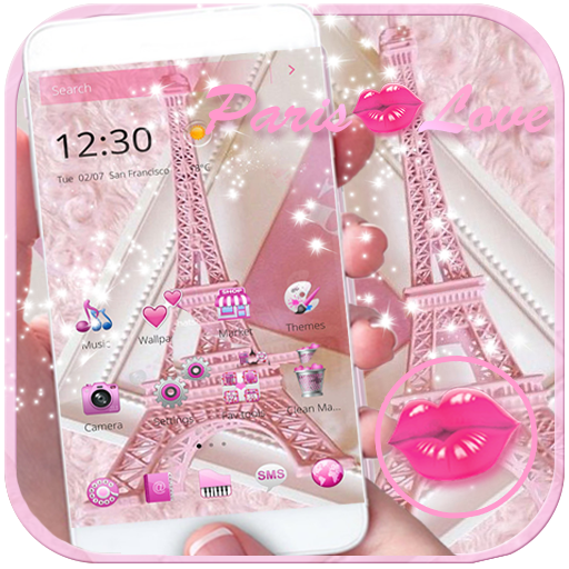 Theme Pink Paris Eiffel Tower