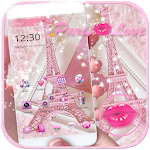 Cover Image of Download Theme Pink Paris Eiffel Tower 1.2.3 APK