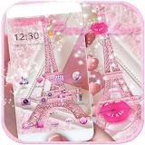 Theme Pink Paris Eiffel Tower icon