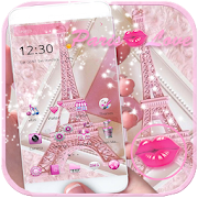 Theme Pink Paris Eiffel Tower  Icon