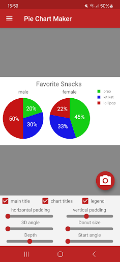 Android application Pie Chart Maker Pro screenshort