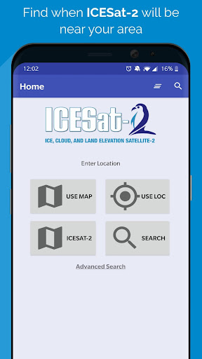 Android application ICESat-2 screenshort