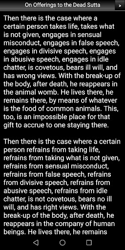 On Offerings to the Dead Sutta Screen 3