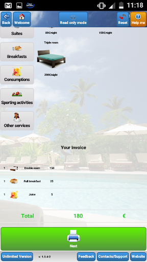 Hotel Invoice: Quotations invo Screen 2