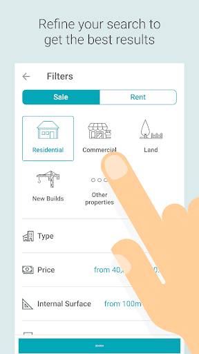 Android application Spitogatos - Homes in Greece screenshort