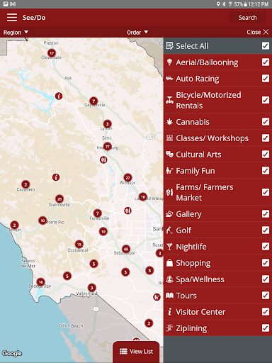 Screenshot of Sonoma County CA