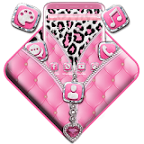Pink Leopard Zipper Theme icon