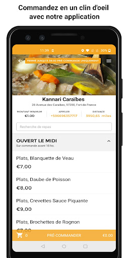 Android application Kannari Caraïbes screenshort