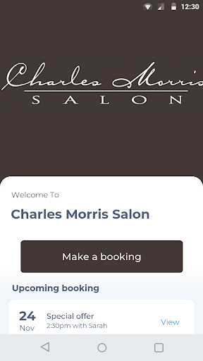 Android application Charles Morris Salon screenshort