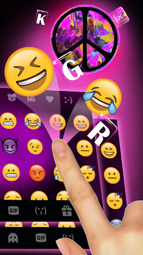 Purple Peace Keyboard Theme Screenshot 3 - AppWisp.com