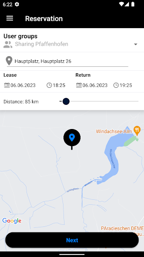 Android application use - Mobility App screenshort