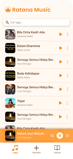 Android application Ratana Music screenshort