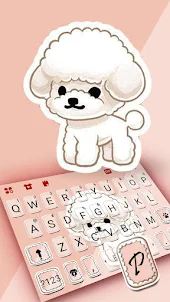 Cute Cartoon Poodle Keyboard B
