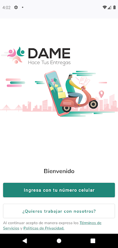 Android application DAME Soluciones screenshort
