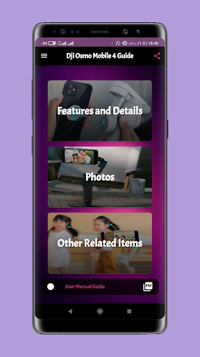 Android application Dji osmo mobile 4 guide screenshort