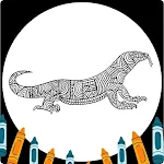 Cover Image of Download Komodo Dragon Mandala Coloring  APK