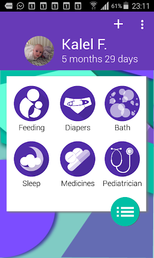 Android application My Wee App - Baby tracker screenshort
