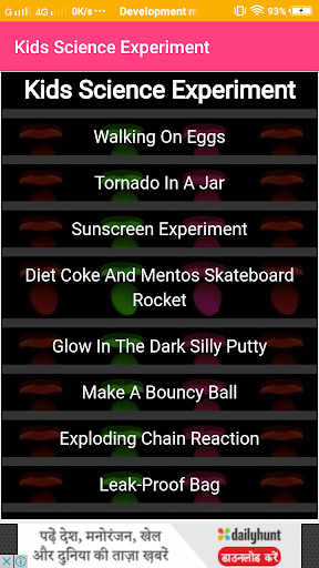 Science Experiment Screen 2
