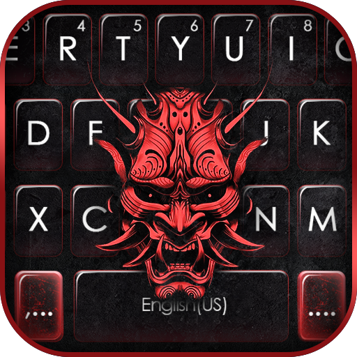 Red Ghost Mask Keyboard Backgr logo