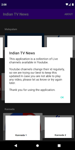 Android application Indian TV News screenshort