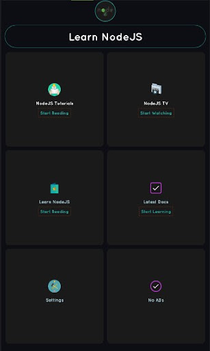 Android application Learn NodeJS Offline screenshort