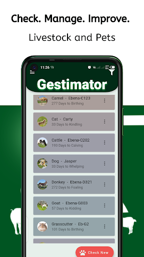 Android application Gestimator screenshort
