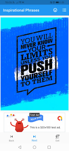 Inspirational Phrases Screen 3